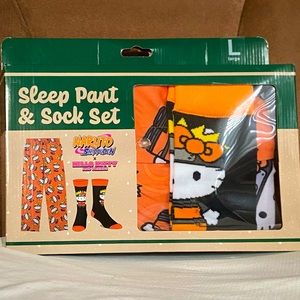 🎀Hello Kitty x 🧡Naruto🍥pj pant & sock set